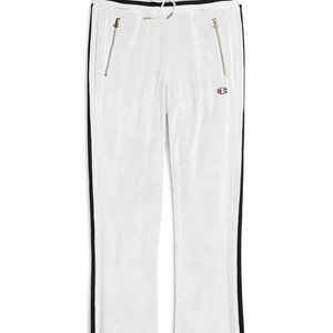 Women's Champion pants Terry Warm Up Slim Flare Pants in White Size Medium